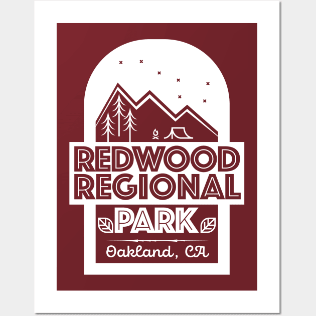 Redwood Regional Park (White) Wall Art by mikelcal